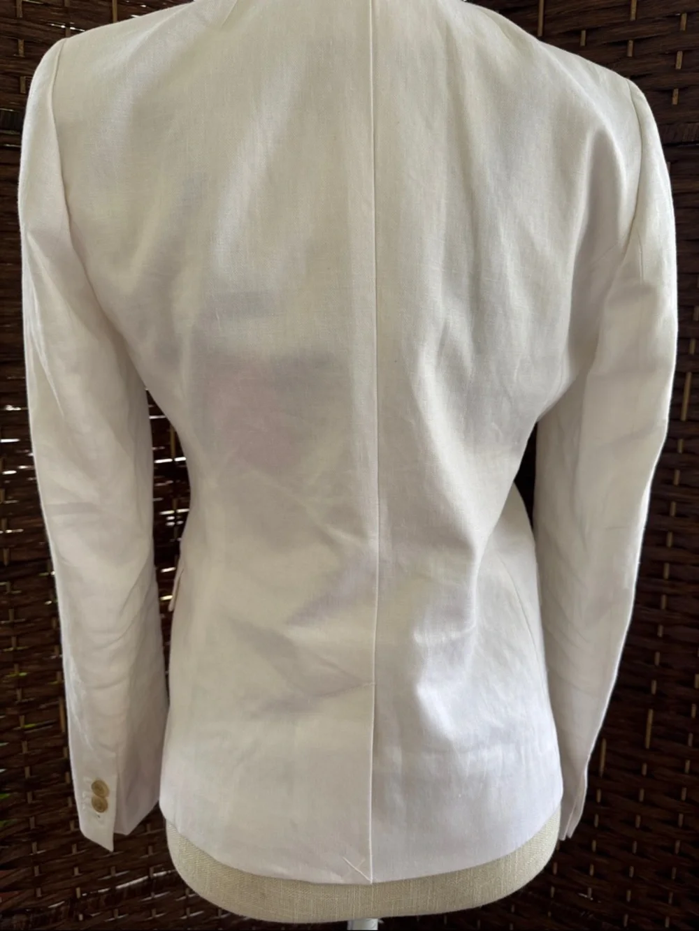 J. Crew Women's Cream Linen Single-Breasted Blazer - Picture 4 of 16